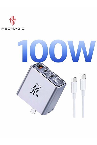 REDMAGIC 100W Fast Multi Charger Three-Port Compact Design, Foldable Pins, Ne...