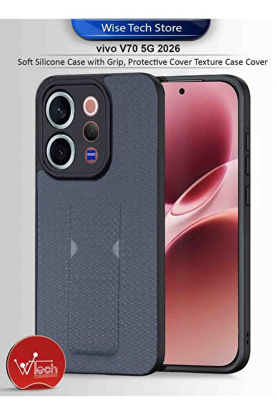 Wtech غطاء حماية ناعم من السيليكون لهاتف فيفو V70 5G 2026 مع قبضة، غلاف واقي ...