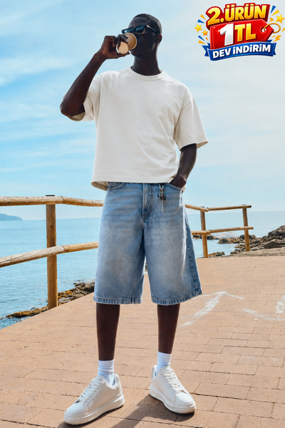 DAMGA JEANS Ανδρικό μπλουζάκι με κοντό μανίκι σε βασική κρεμ χρωματική απόχρωση