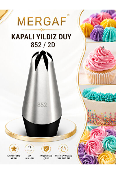 MERGAF Kapalı Yıldız Krema Duy + 2 Adet Şanti Torba NO: 852