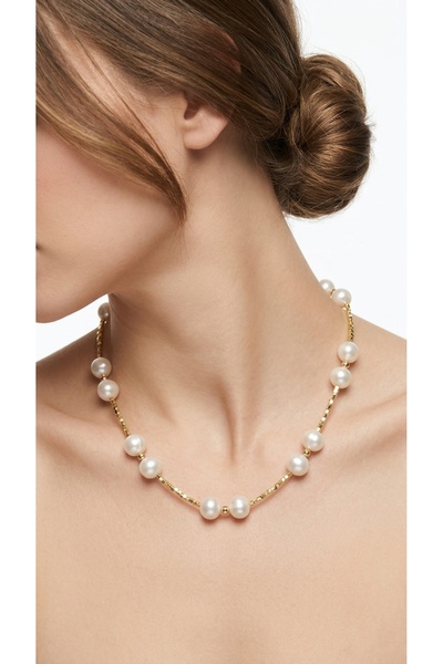 elinasaccessories Elinas Doğal İnci Altın Hematit Boncuklu El Yapımı Şık Bohe...