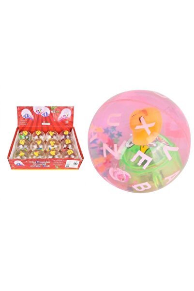 Gernic Hi-Bounce Crystal Glitter Ball 65mm Emoji Design Super Bouncy Ball – B...