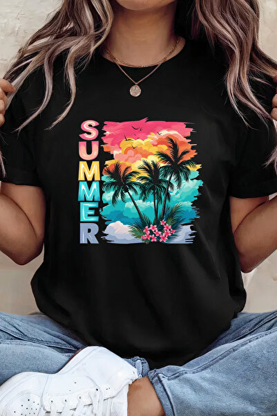 Sarah's Boutique Women's T-shirt – 100% cotton – Summer Scene