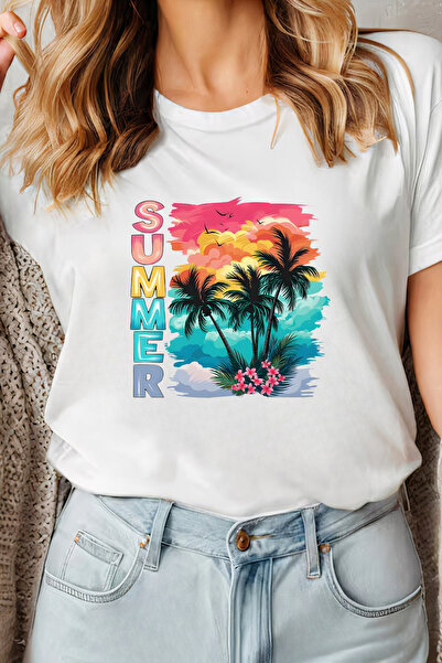 Sarah's Boutique Women's T-shirt – 100% cotton – Summer Scene