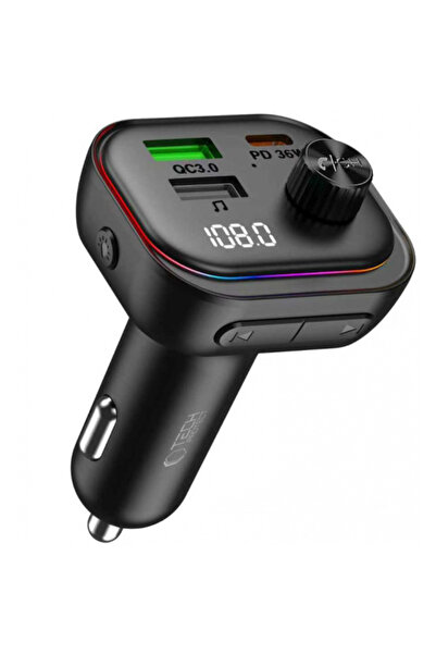Tech-Protect Μεταδότης FM Bluetooth CC07, 2 x USB-A - 1 x USB-C