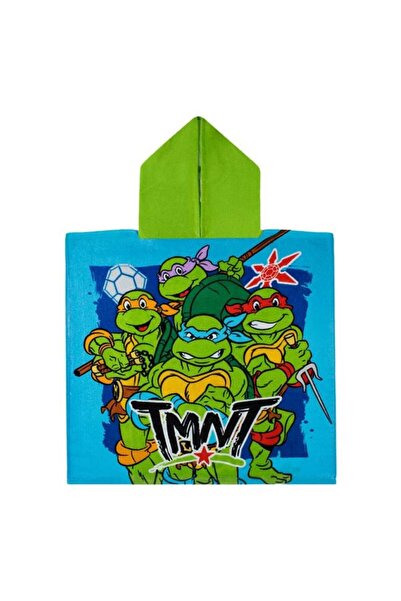 OEM Prosop Poncho de Plajă pentru Copii, Bumbac, Glugă, Model Ninja Turtles, ...