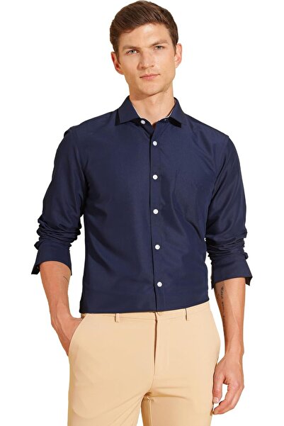 Generic FYLTR Men's Formal Shirt (Noble Navy)