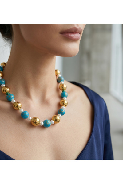 Retrovy Store Vintage Retro Style Thick Beaded Women's Necklace