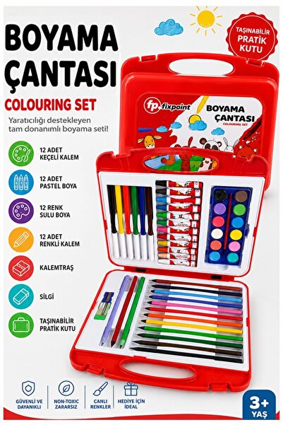 Artmaster Boyama Çantası 1 Paket Fixpoint 36 Parça Boyama Seti Çantalı Kuru B...