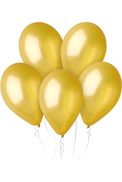 Gemar Metallic Balloon Gold Gold - 15 Pieces