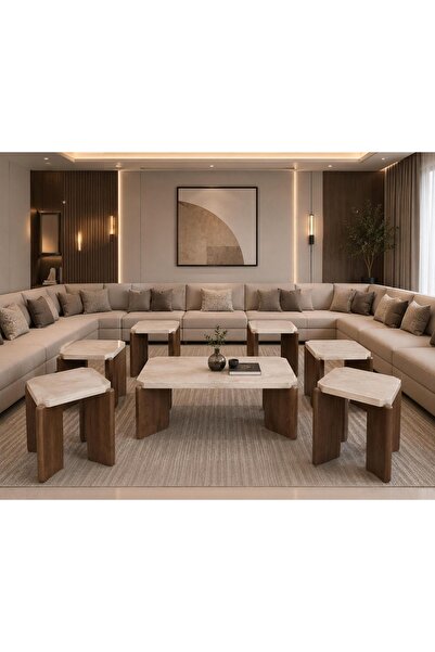 Generic Modern Design Wooden Council Table Set - President Table with 6 Side ...