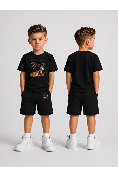 LORVEX Children's Shorts Set for Boys (Shorts - T-Shirt) Printed Summer Sport...