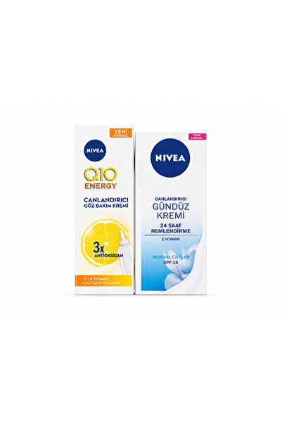 NIVEA Q10 Energy Göz Bakım Kremi + Canlandırıcı Gündüz Kremi Seti