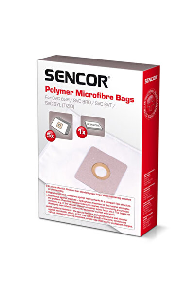 Sencor Pack 5 Microfiber Bags for Vacuum Cleaner SVC8