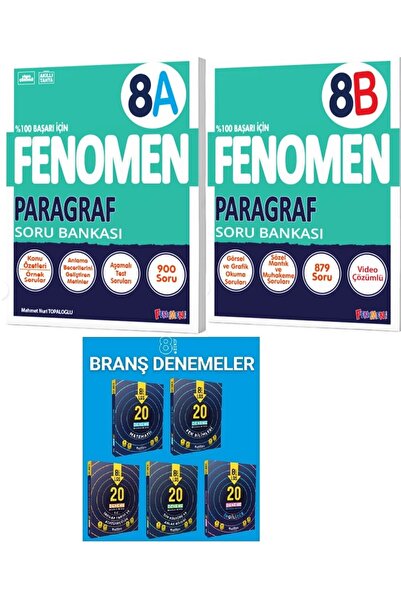 Fenomen Yayıncılık 8. Sınıf LGS Paragraf Soru Bankası (A-Orta Seviye)+(B-Zor ...