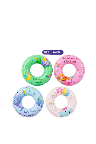 iTajir 70cm Inflatable Swimming Ring Toy for Kids - 4 Unique Cartoon Designs ...