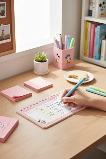 Miniso مخطط أسبوعي مرخص من ديزني ميكي - منظم 60 صفحة 22 سم
