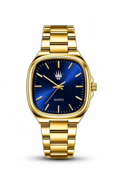 WATCHOFROYAL Majestic Gold Navy Blue Wristwatch