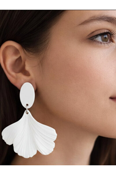 Fullment Ginko Leaf White Women's Earrings – Modern Technology, Aesthetic 3D ...