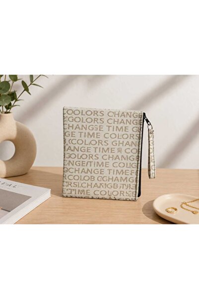 DİAMOND OUTLET Crna - Krem - Mornarsko plava Clutch torbica - 23x14 cm Elegan...