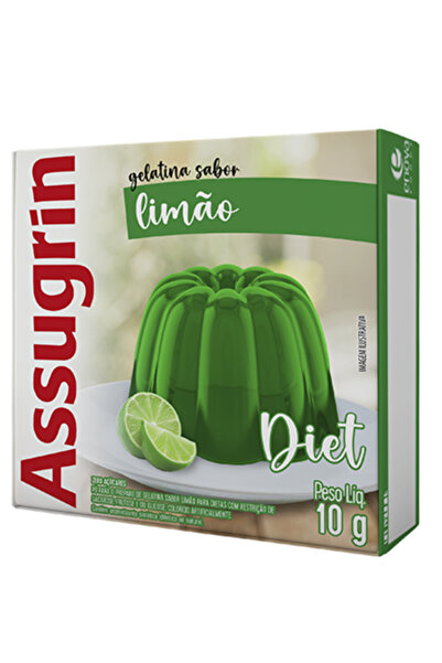 Assugrin LIME DEIT GELATIN 10GM أسوجرين جلاتين دايت بنكهة الليمون