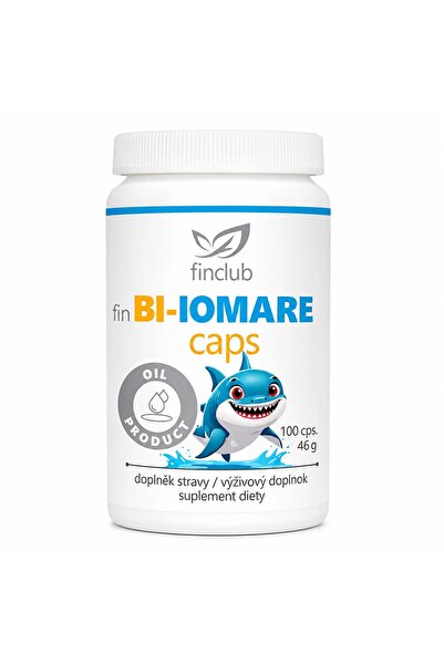 Finclub Fine food supplement Bi-iomare caps NEW, 100 capsules, shark liver oi...