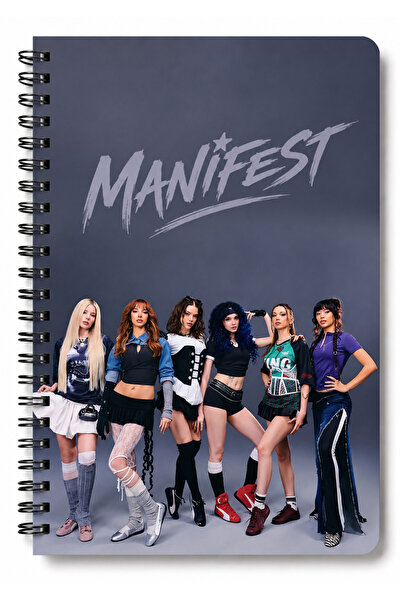 Panda * Manifest A5 Side Spiral Notebook – 80 Sheets Lined Notepad School Not...