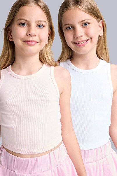 DeFacto Tricou cu gât rotund, pachet de 2, pentru fete H7254A826HS