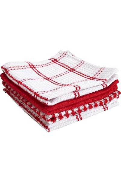 T-fal Flat Waffle Cotton Dish Cloths, Highly Absorbent, Machine Washable, 12 ...