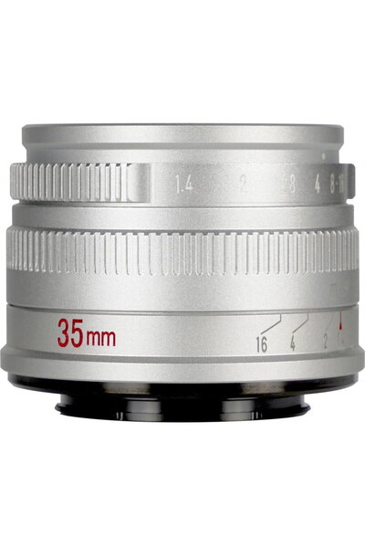 7artisans Obiectiv Manual 35mm F1.4 APS-C, MFT / M4/3, Silver