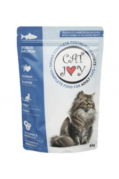 OEM Wet food for adult cats Cat Joy with salmon in sauce, 85 gr