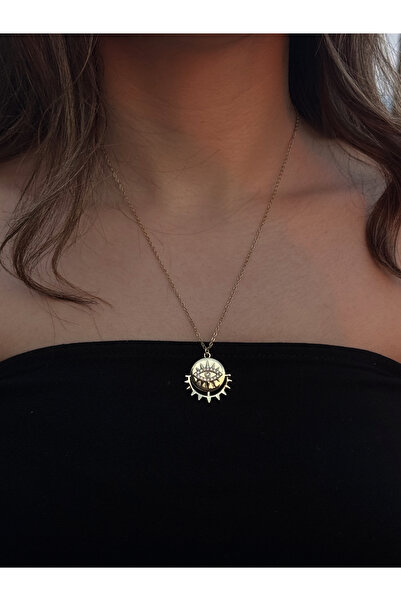 ESMECO Eye Detail Locket Necklace