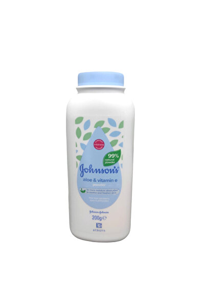 Johnson's Pudra pentru copii Baby cu Aloe Vera si Vitamina E, 200 g
