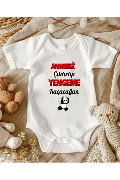 lupi Yenge Yazılı % Yüz Pamuk Bebek Zıbın 125