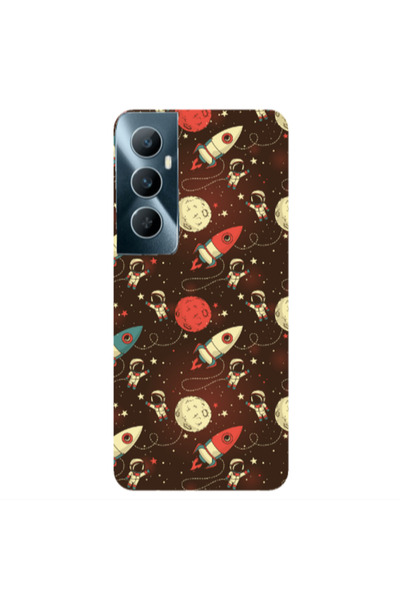 Other Realme C65 Stars and astronaut Transparent Silicone TPU Θήκη