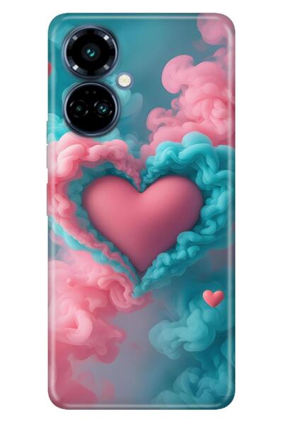 TECNO Camon 19 Pro (CI8n) Kılıf Kalp Atışım Temalı Desenli Darbe Emici Silikon