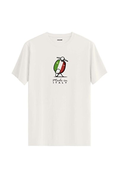 Colermi Italy Themed Retro Scooter Design T-Shirt