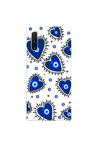 Other Samsung Note 10 Plus Heart evil eye beads Transparent Silicone TPU Θήκη