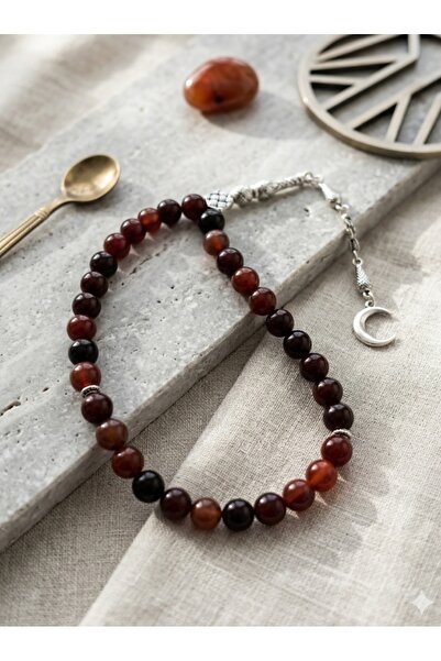 best bioenerji taş terapi Red Agate 8 mm Men's Prayer Beads