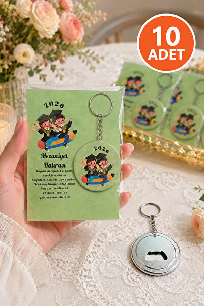 Kreadecor 2026 Mezuniyet Anısı Kartlı Magnet Açacak Anahtarlık Öğrenci Mezuni...