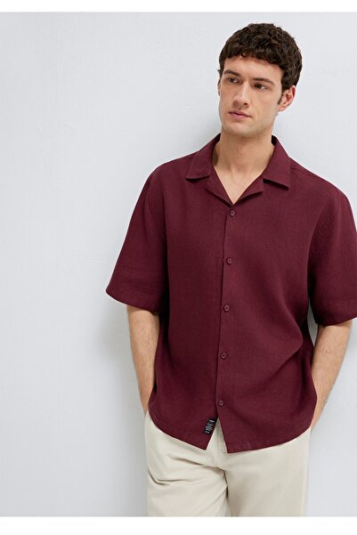 Mavi Short-Sleeved 100% Linen Loose Fit Shirt