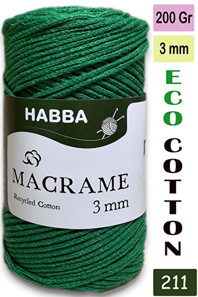 habba respect Habba 3 mm -Premium Cotton Cotton Macrame Cord-Cotton Chain Mac...