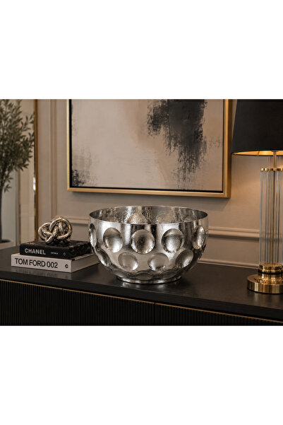 RoyalDecorHome Gümüş Şampiyon Vazo, Lüks Çikolatalık, Kahve Köşesi Sunumluk, ...