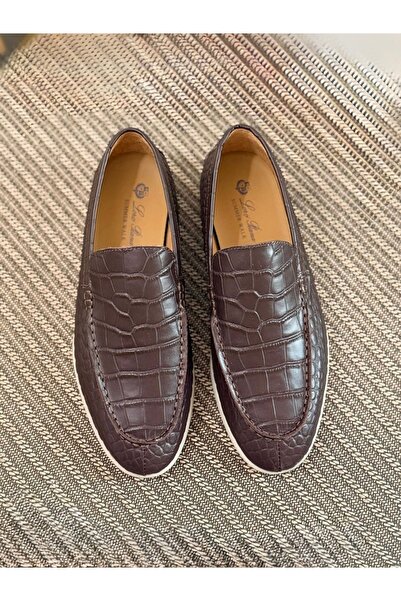 NEW Loro Piana Summer Walk Alligator Loafers