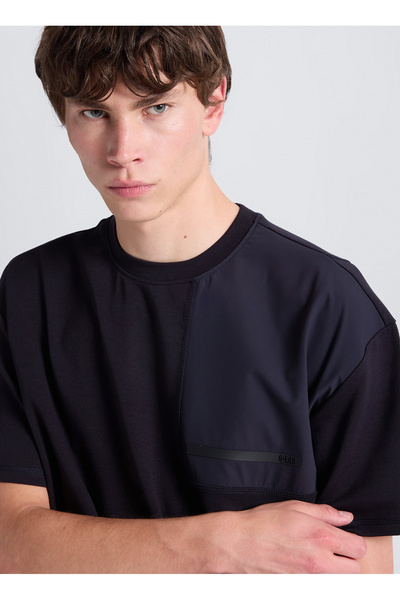 GMG FIRENZE Navy Blue Men's Regular Fit T-Shirt Gu26Mss03026