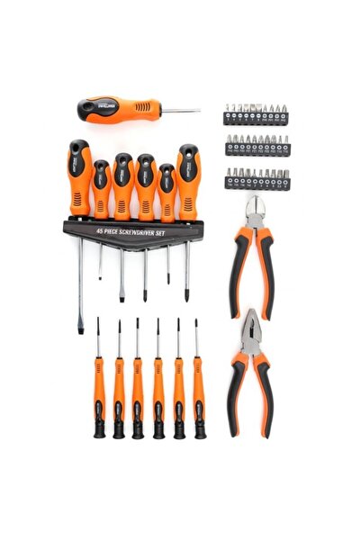 Kraft&dele Set of 45 accessories, KD10893, screwdrivers, bits, pliers