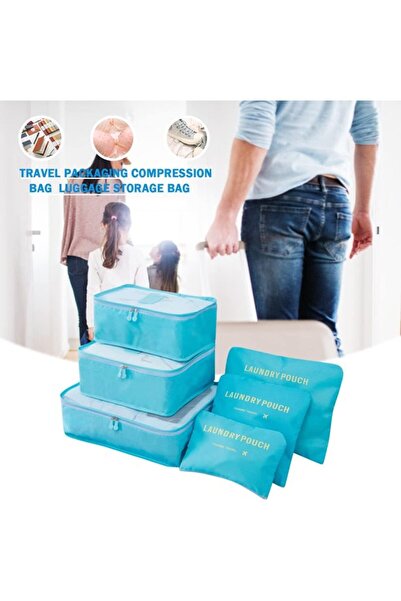 urevo 6-Piece Travel Luggage Organizer Set, Waterproof Packing Cubes and Laun...