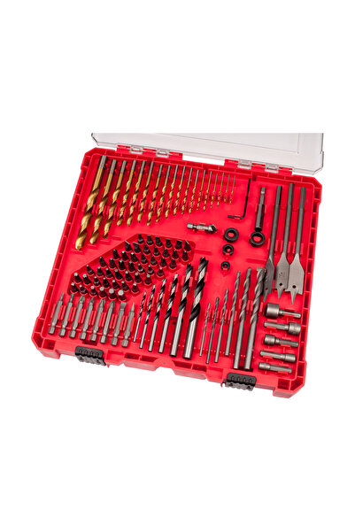 Extol Premium 100-piece drill bit set 8819653 HSS CrV for metal, wood, and ma...