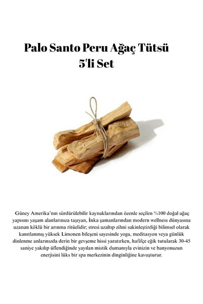 THE LONGEVITY Palo Santo Peru Ağaç Tütsü - %100 Doğal Güney Amerika Ağaç Tüts...