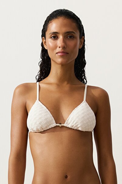 Oysho Örgü detaylı üçgen crochet bikini